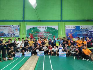 124 Atlet Meriahkan HPN 2023 dan HUT PWI ke-77, Pemko Dumai Apresiasi Open Turnamen Badminton 